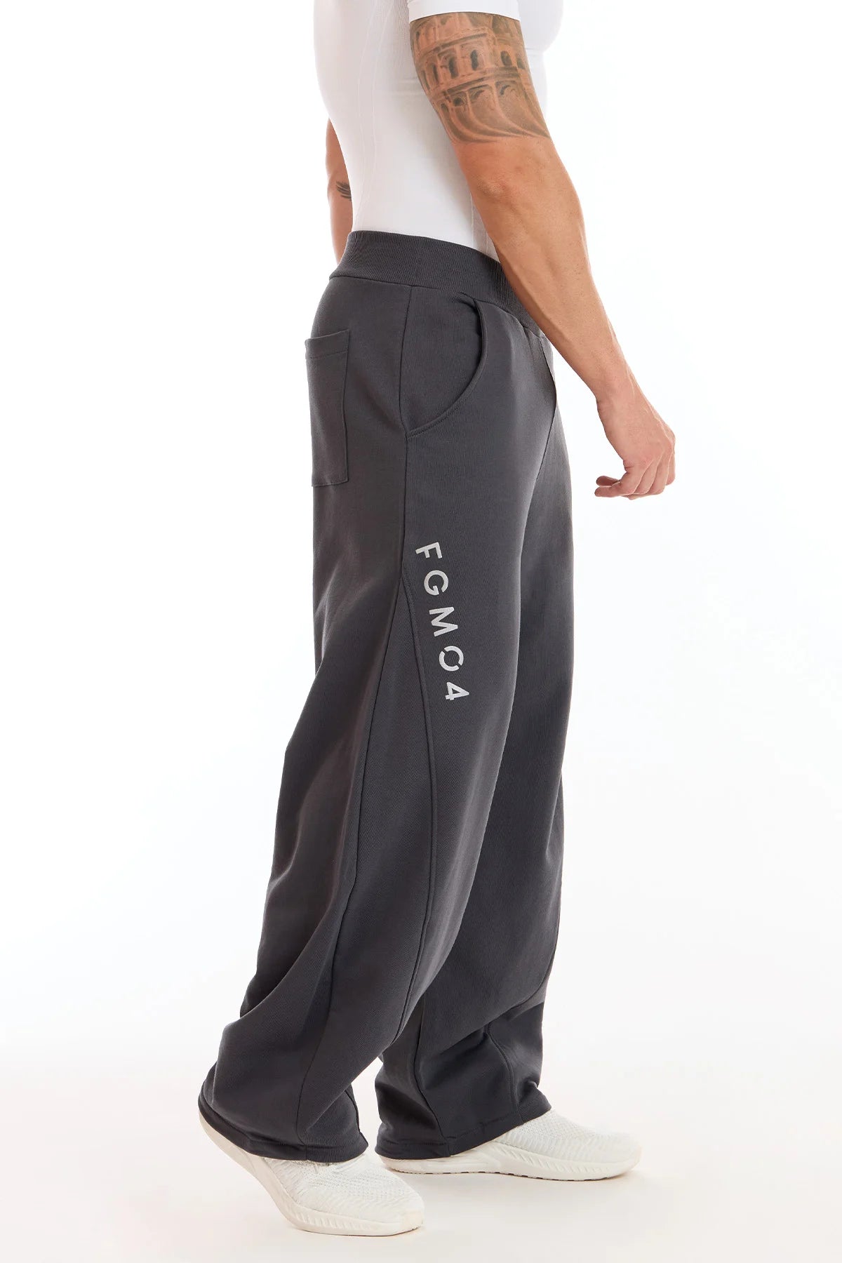 Pantalone Baggy Uomo Grigio Piombo - FGM04 - Linea Ikonic Uomo - fgm04