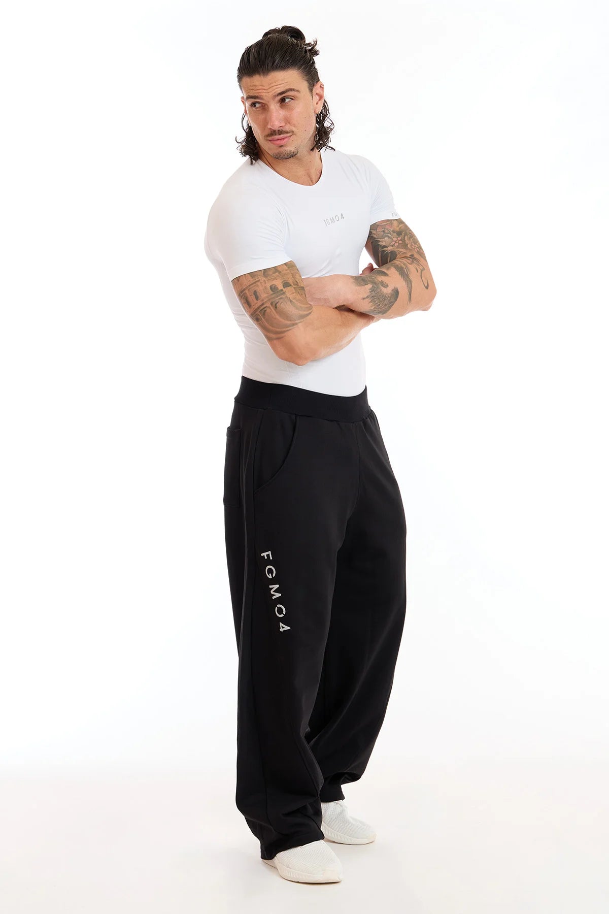 Pantalone Baggy Uomo Nero - FGM04 - Linea Ikonic Uomo - fgm04