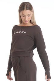Felpa Ikonic Core FW 25 Cioccolato