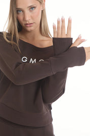 Felpa Ikonic Core FW 25 Cioccolato