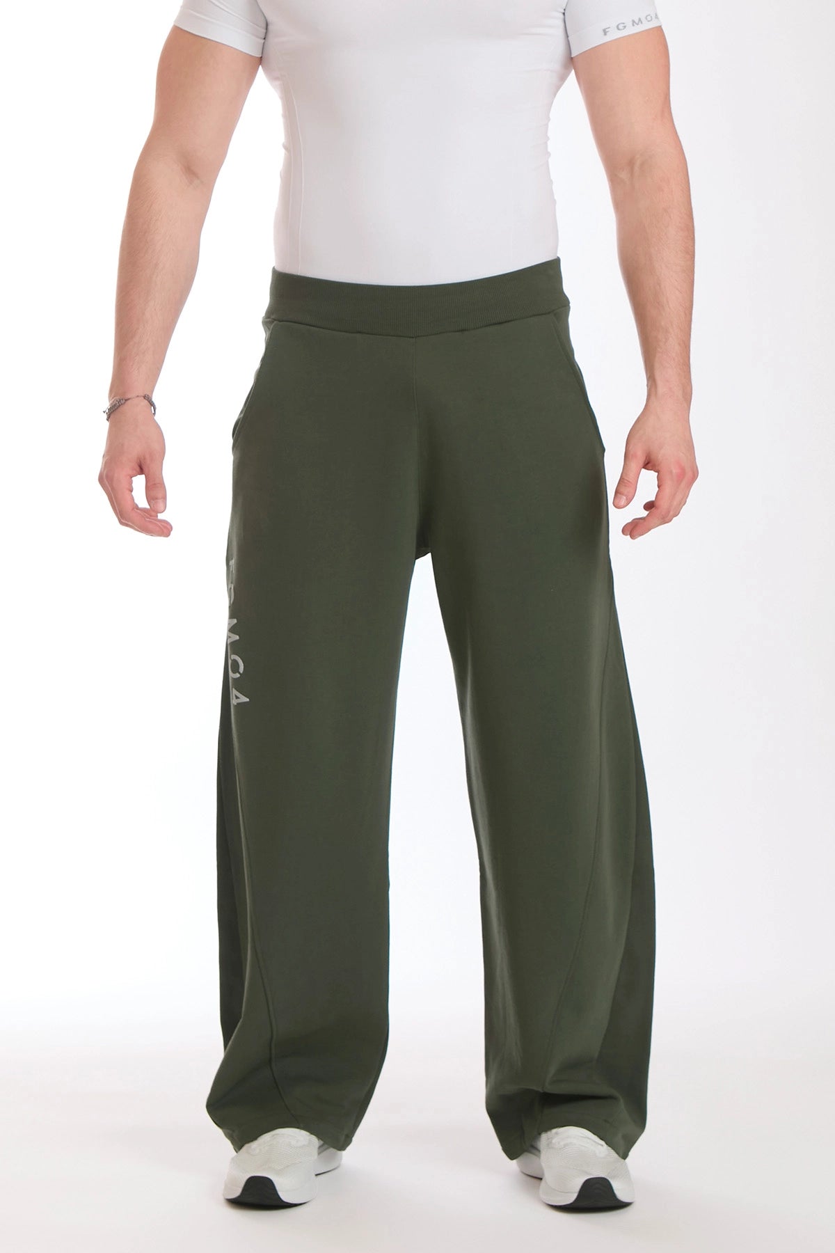 Pantalone Baggy Uomo Verde Militare - FGM04 - Linea Ikonic Uomo - fgm04
