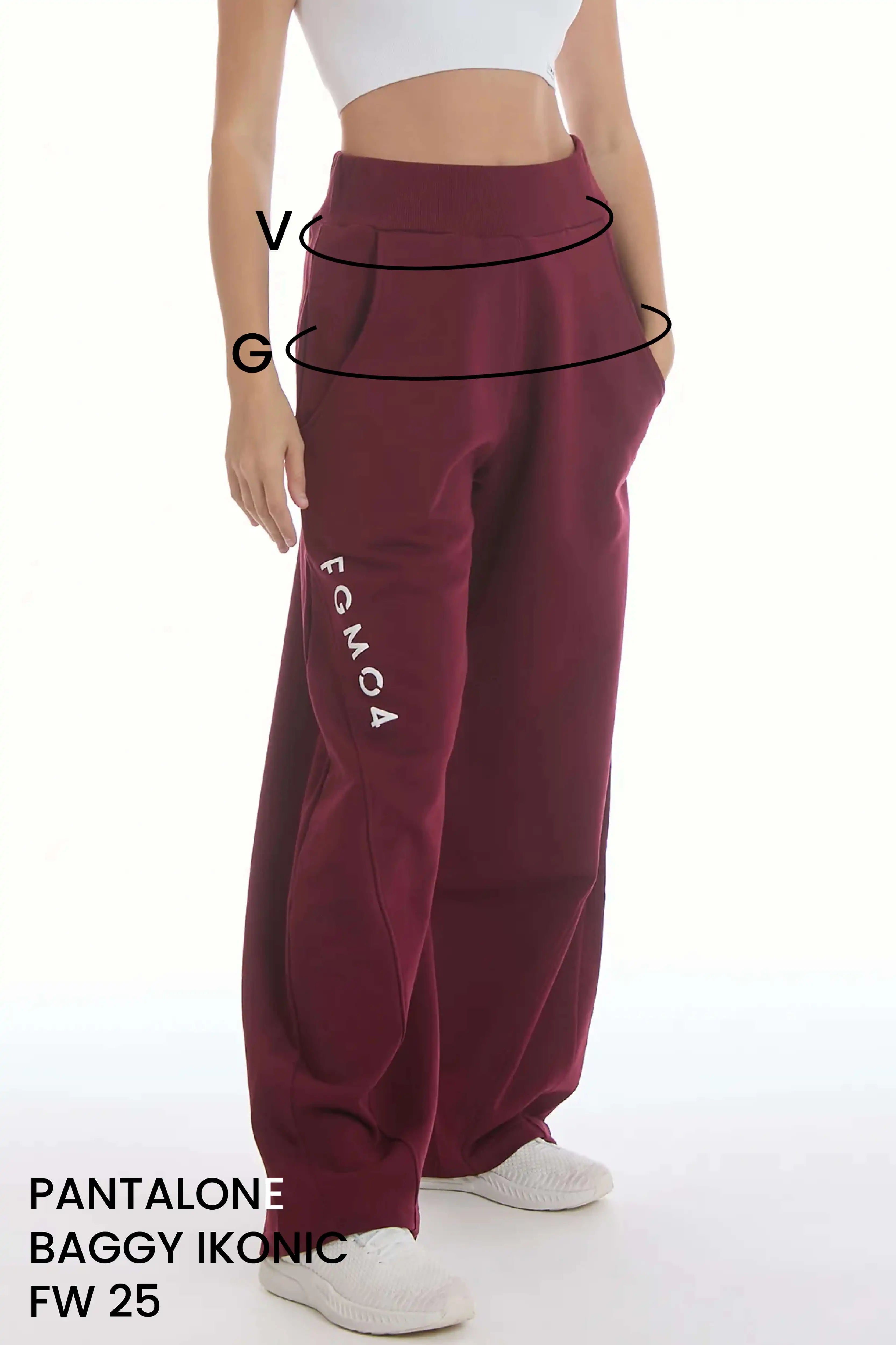 Guida alle taglie: pantalone baggy ikonic fw 25