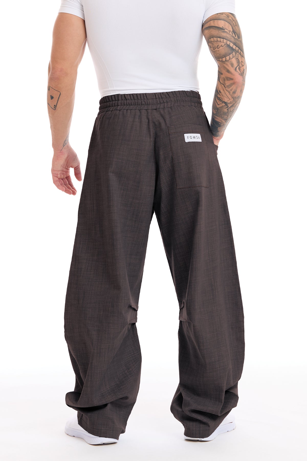 Pantalone Uomo Barrel Jeans Marrone Selvaggio - FGM04 - Linea Ikonic Uomo - fgm04