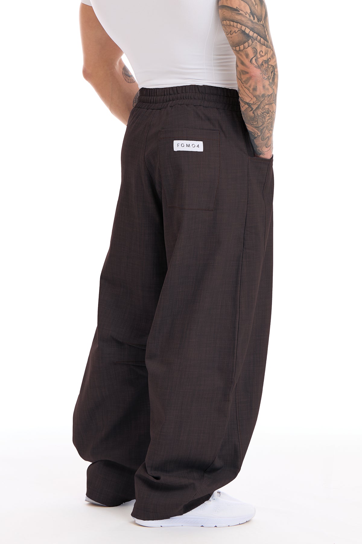 Pantalone Uomo Barrel Jeans Marrone Selvaggio - FGM04 - Linea Ikonic Uomo - fgm04