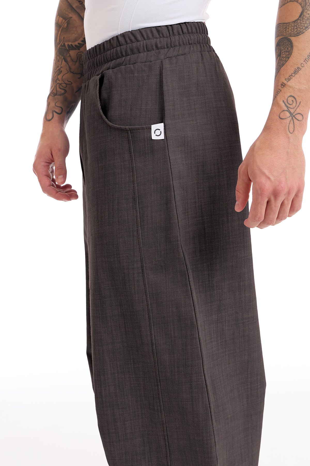 Pantalone Uomo Barrel Jeans Marrone Selvaggio - FGM04 - Linea Ikonic Uomo - fgm04