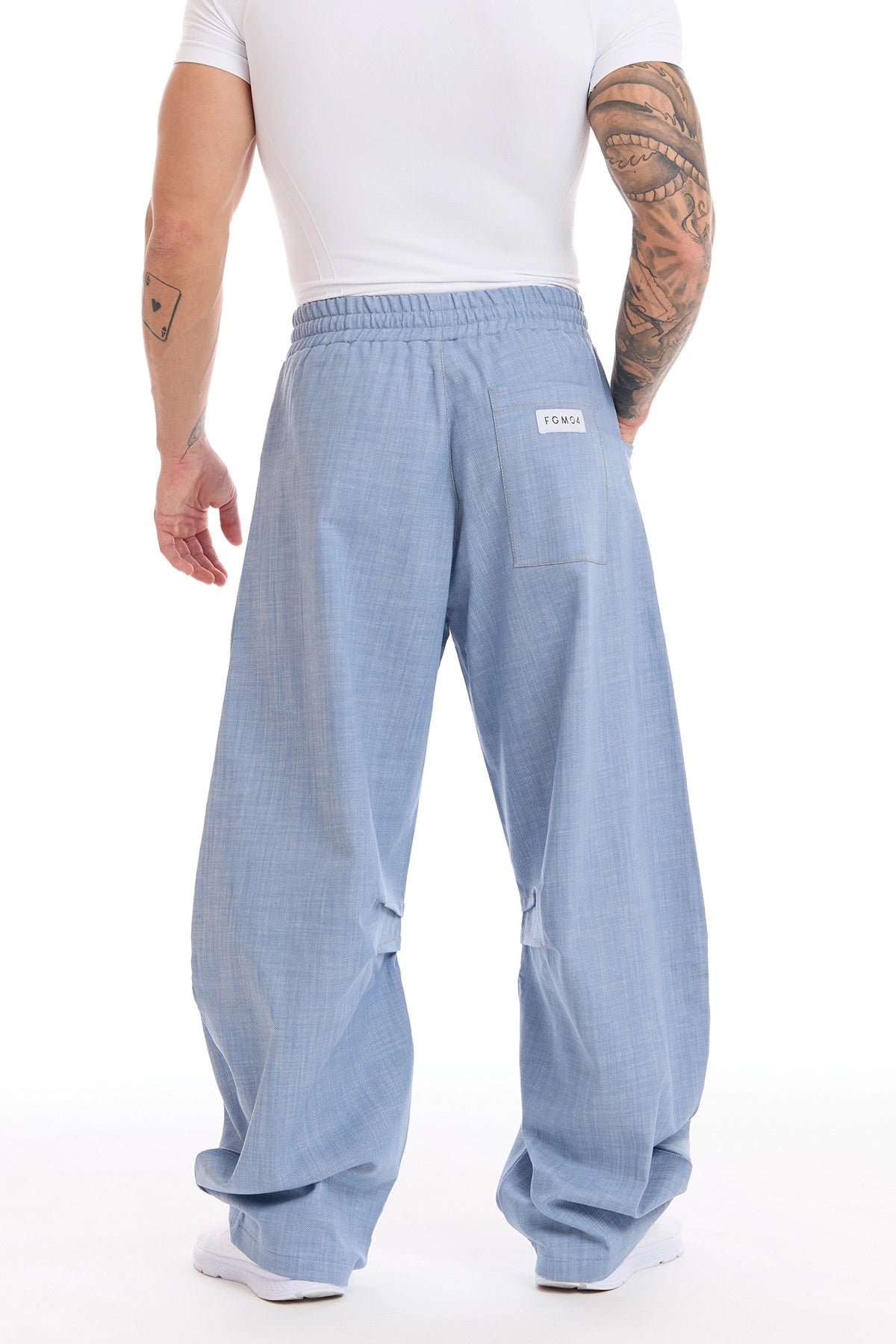 Pantalone Barrel Uomo Azzurro - FGM04 - Linea Ikonic Uomo - fgm04