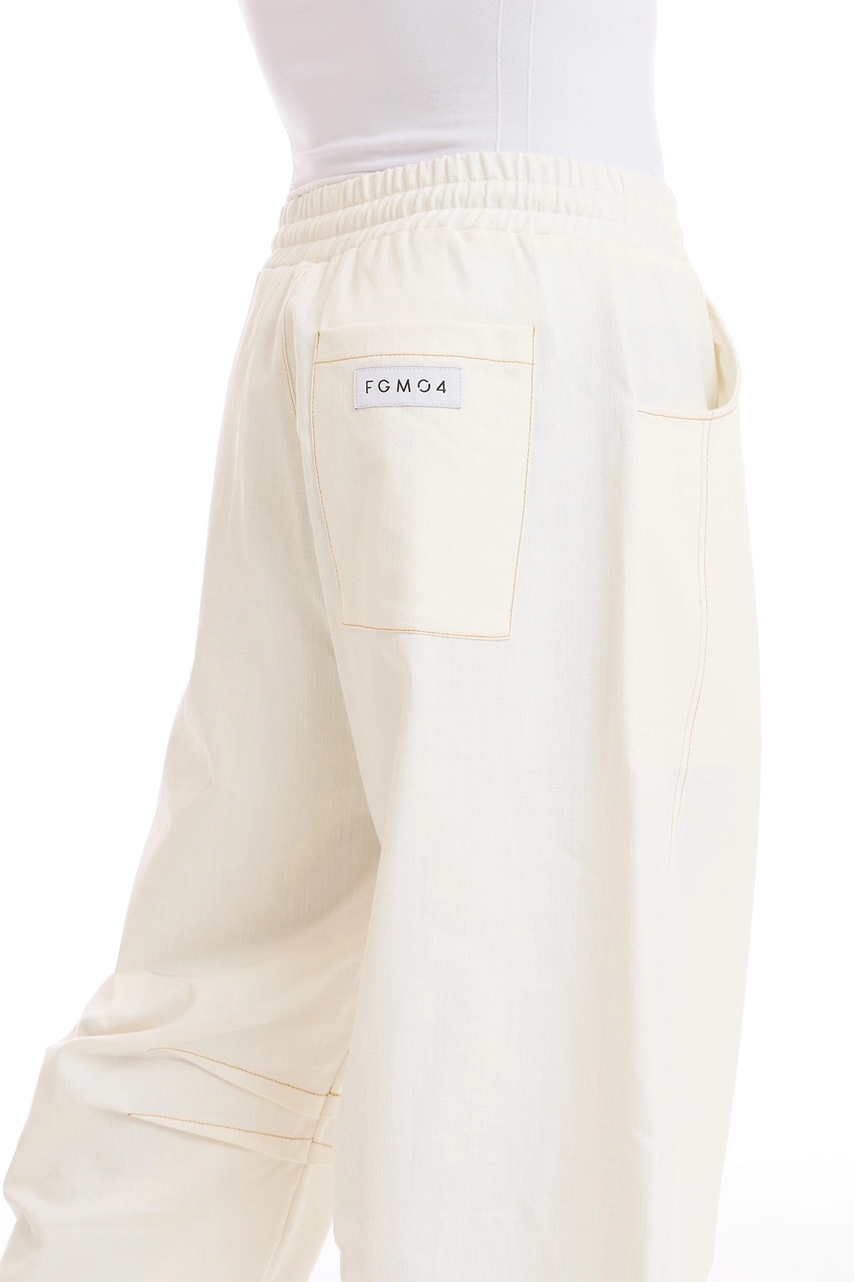 Pantalone Barrel Uomo Panna - FGM04 - Linea Ikonic Uomo - fgm04
