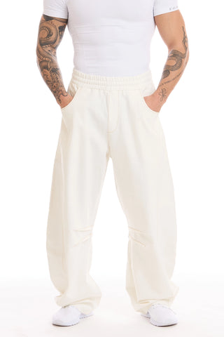 Pantalone Barrel Uomo Panna - FGM04 - Linea Ikonic Uomo - fgm04