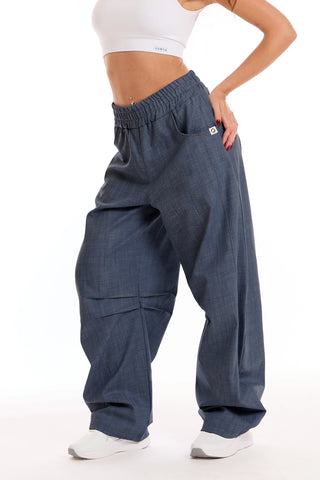 Pantalone Barrel Donna Jeans Blu - FGM04 - Linea Ikonic - fgm04
