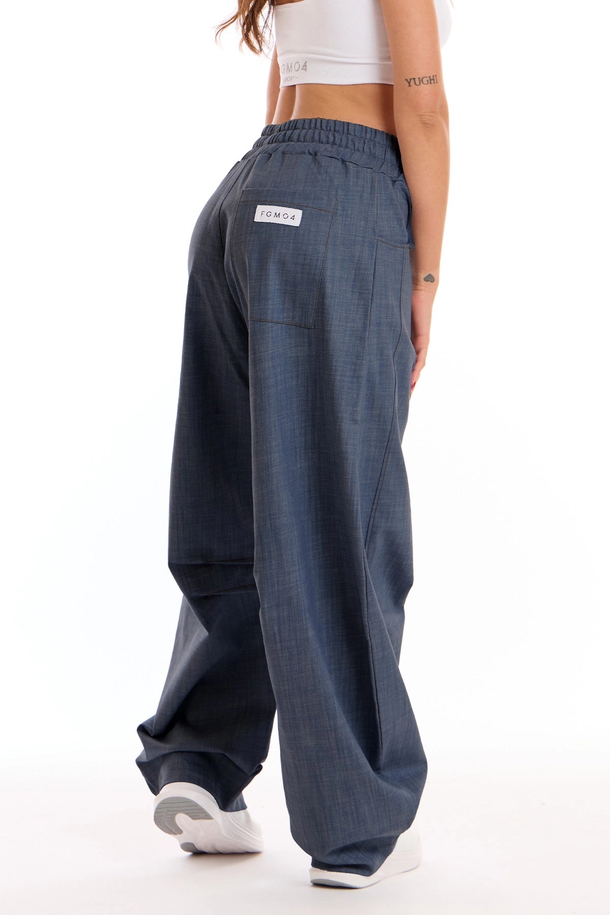 Pantalone Barrel Donna Jeans Blu - FGM04 - Linea Ikonic - fgm04
