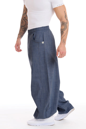 Pantalone Barrel Uomo Jeans Blu - FGM04 - Linea Ikonic Uomo - fgm04