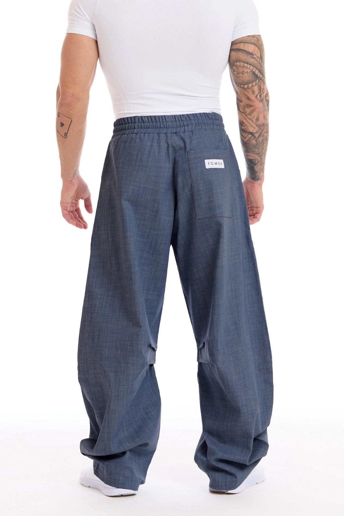 Pantalone Barrel Uomo Jeans Blu - FGM04 - Linea Ikonic Uomo - fgm04