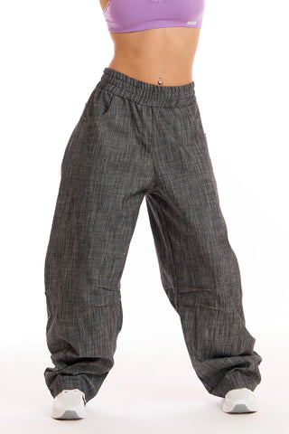 Pantalone Barrel Donna Jeans Nero - FGM04 - Linea Ikonic - fgm04