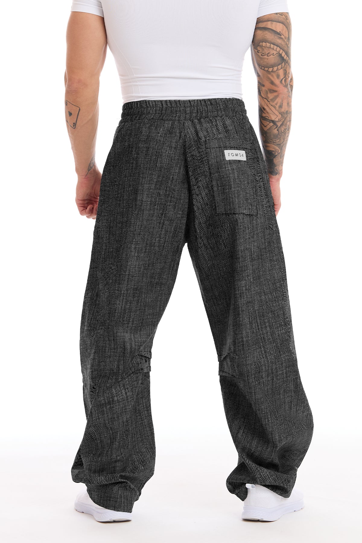 Pantalone Uomo Barrel Jeans Nero Carbonio - FGM04 - Linea Ikonic Uomo - fgm04