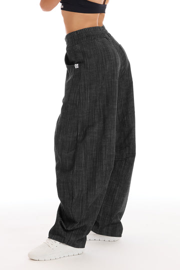 Pantalone Donna Barrel Jeans Nero Carbonio - FGM04 - Linea Ikonic - fgm04