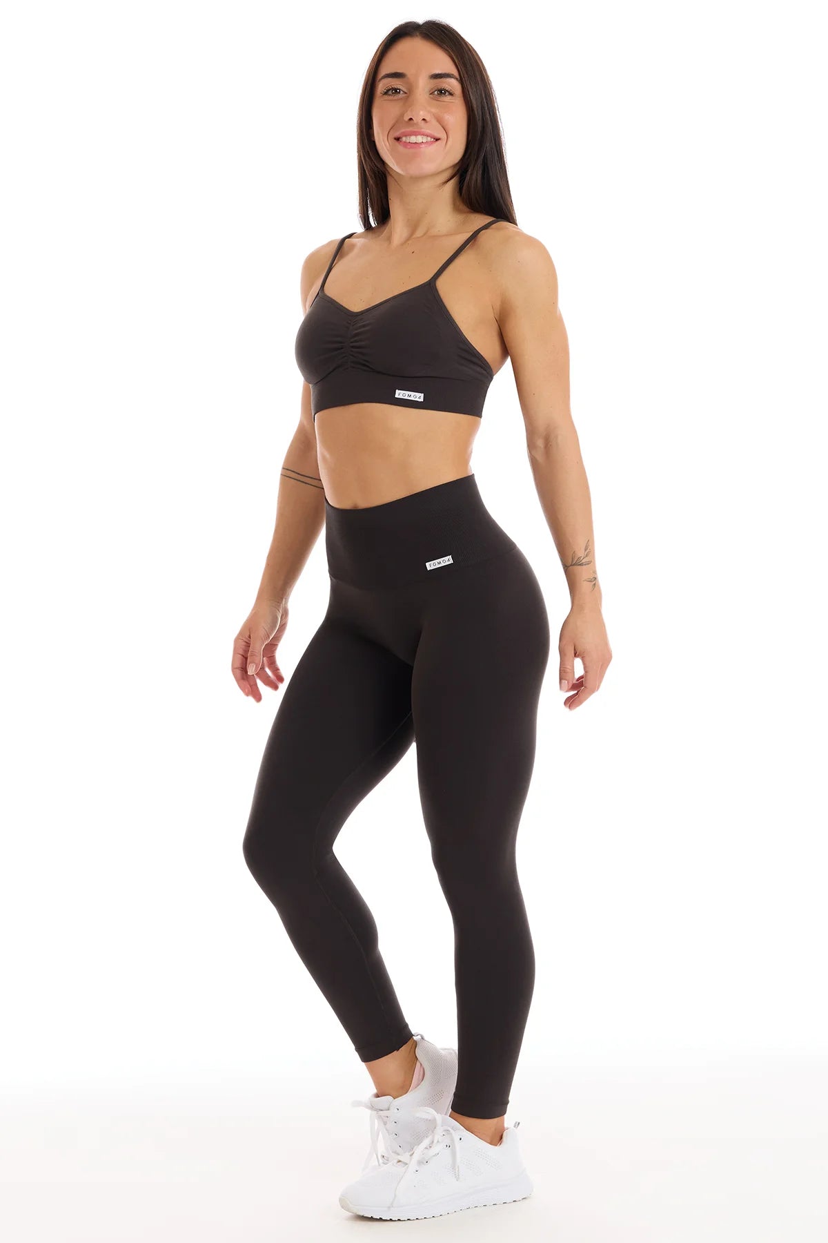 Leggings Basic Fascione Alto Marrone After Dark