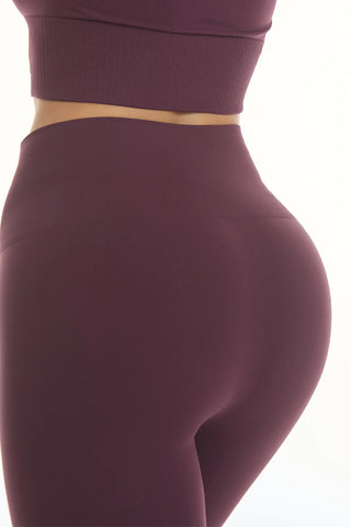 Leggings Basic Fascione Alto Viola Melanzana - FGM04 - OFFERTE SPECIALI - fgm04