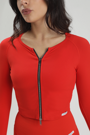 Bolero Full Zip Rosso Fiamma - FGM04