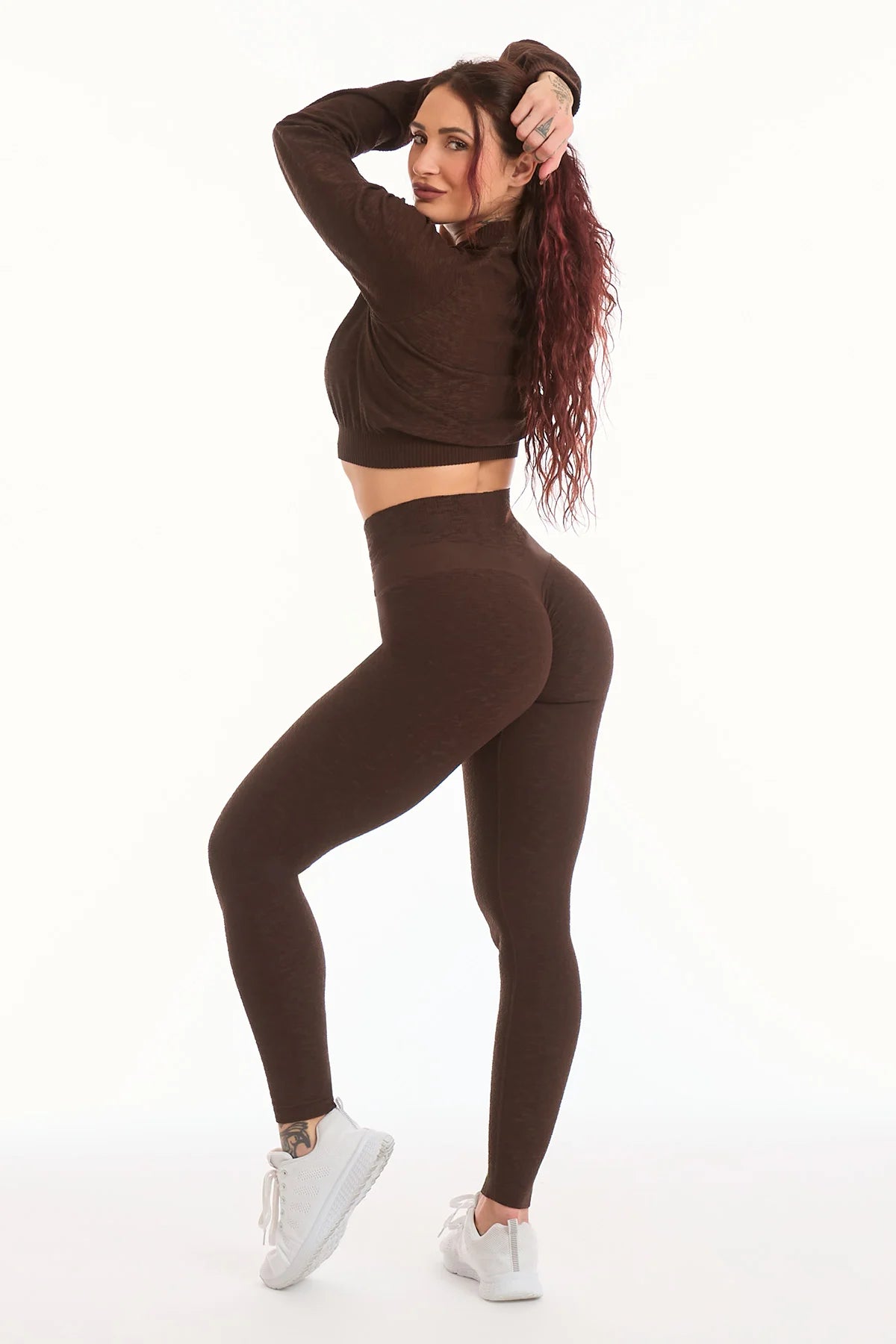 Maglia Crop Maniche Lunghe Materia Caffè - FGM04 - Maglie e Top - fgm04