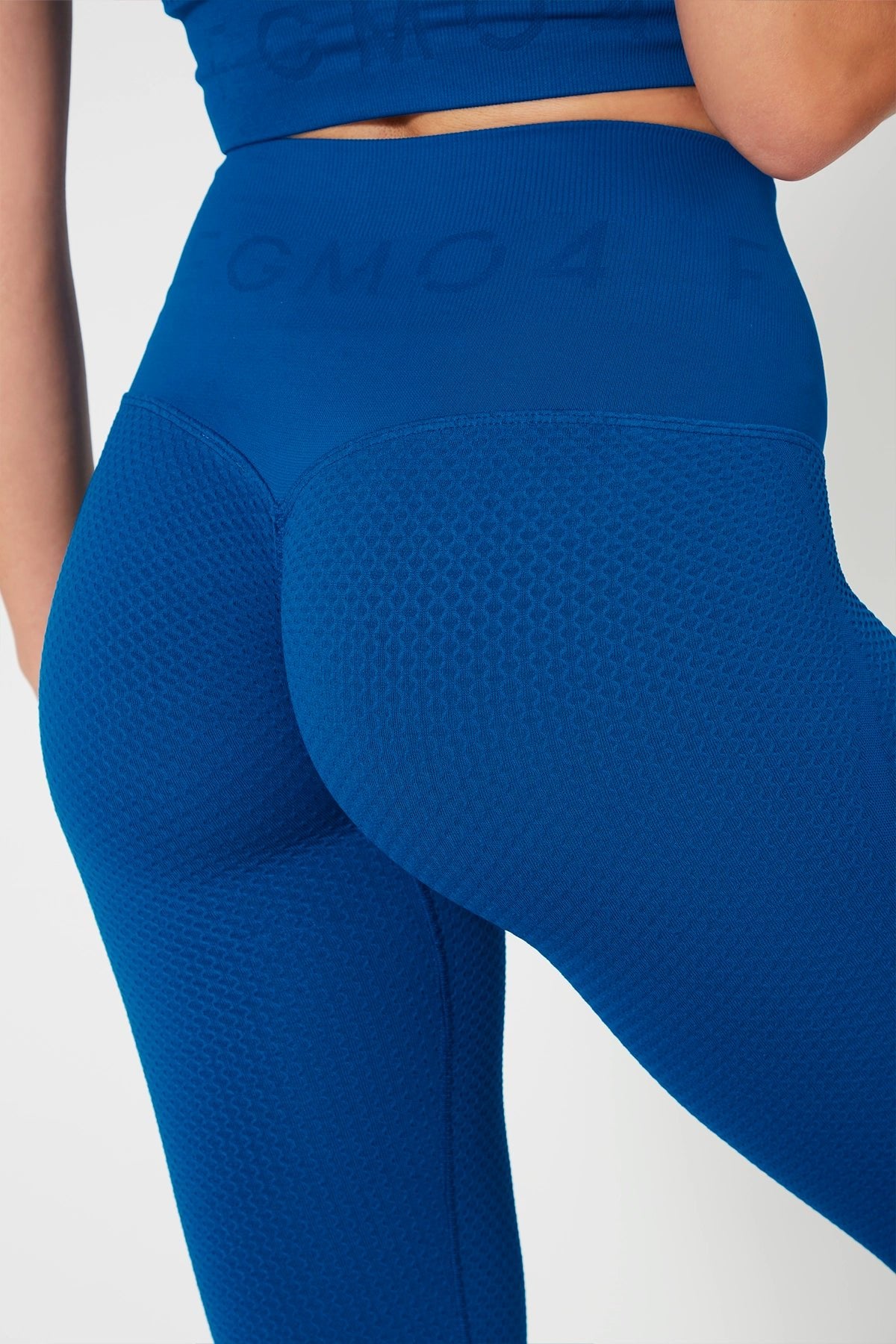 Leggings sportivi con tecnologia FIR push up con arricciatura a bolle Bubble Blu Accidia - FGM04 - LEGGINGS ANTICELLULITE - fgm04