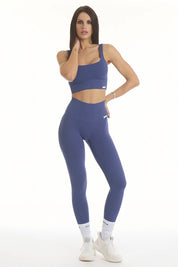 Leggings Push Up Bubble Cryofir Blu Avio