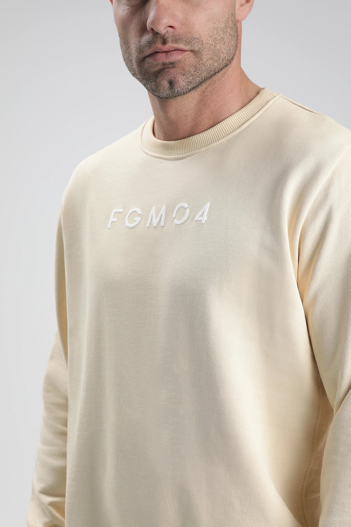 tuta sportiva in cotone oversize Felpa Over Ikonic SS24 Burro Uomo - FGM04 - Linea Ikonic Uomo - fgm04