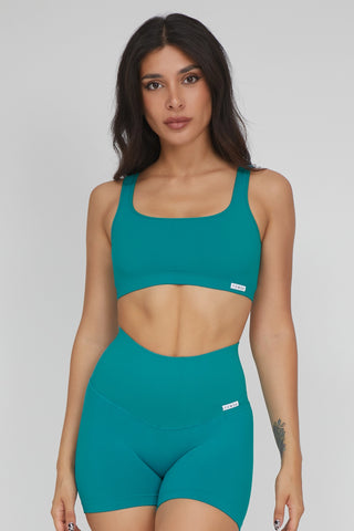 Top sportivo con spalline larghe a costine Calipso Blu Capri Taglia Unica - FGM04 - Maglie e Top - fgm04