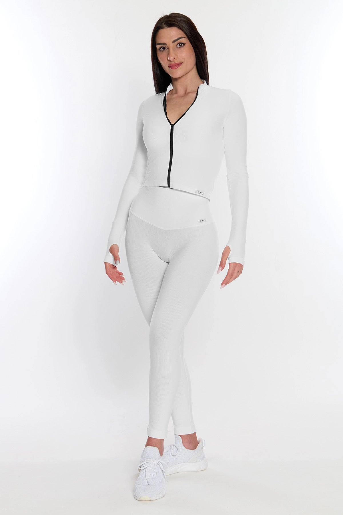 Felpa Calipso Bianco Costine - fgm04 - Maglie e Top - fgm04