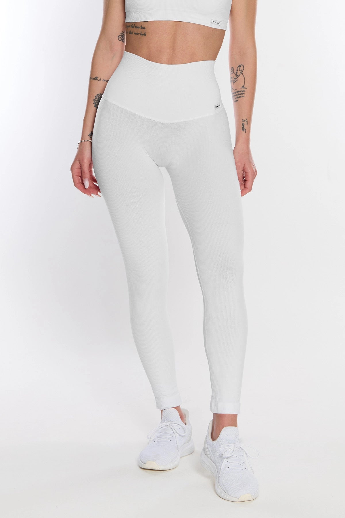 Leggings Push Up CALIPSO Bianco Costine - FGM04 - LEGGINGS ANTICELLULITE - fgm04