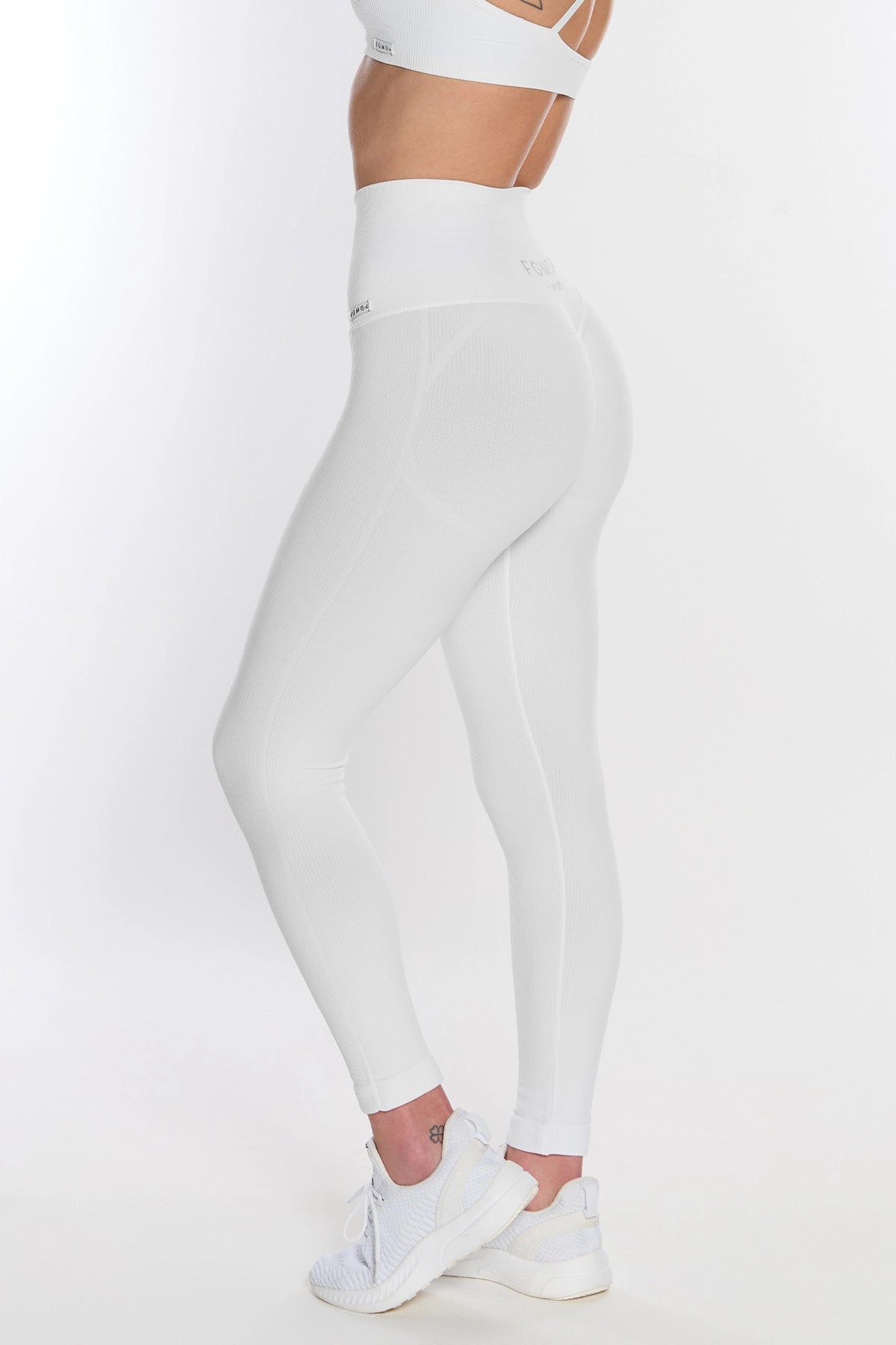 Leggings Push Up CALIPSO Bianco Costine - FGM04 - LEGGINGS ANTICELLULITE - fgm04