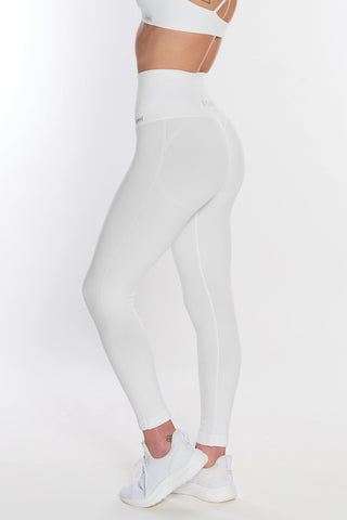 Leggings Push Up CALIPSO Bianco Costine - FGM04 - LEGGINGS ANTICELLULITE - fgm04