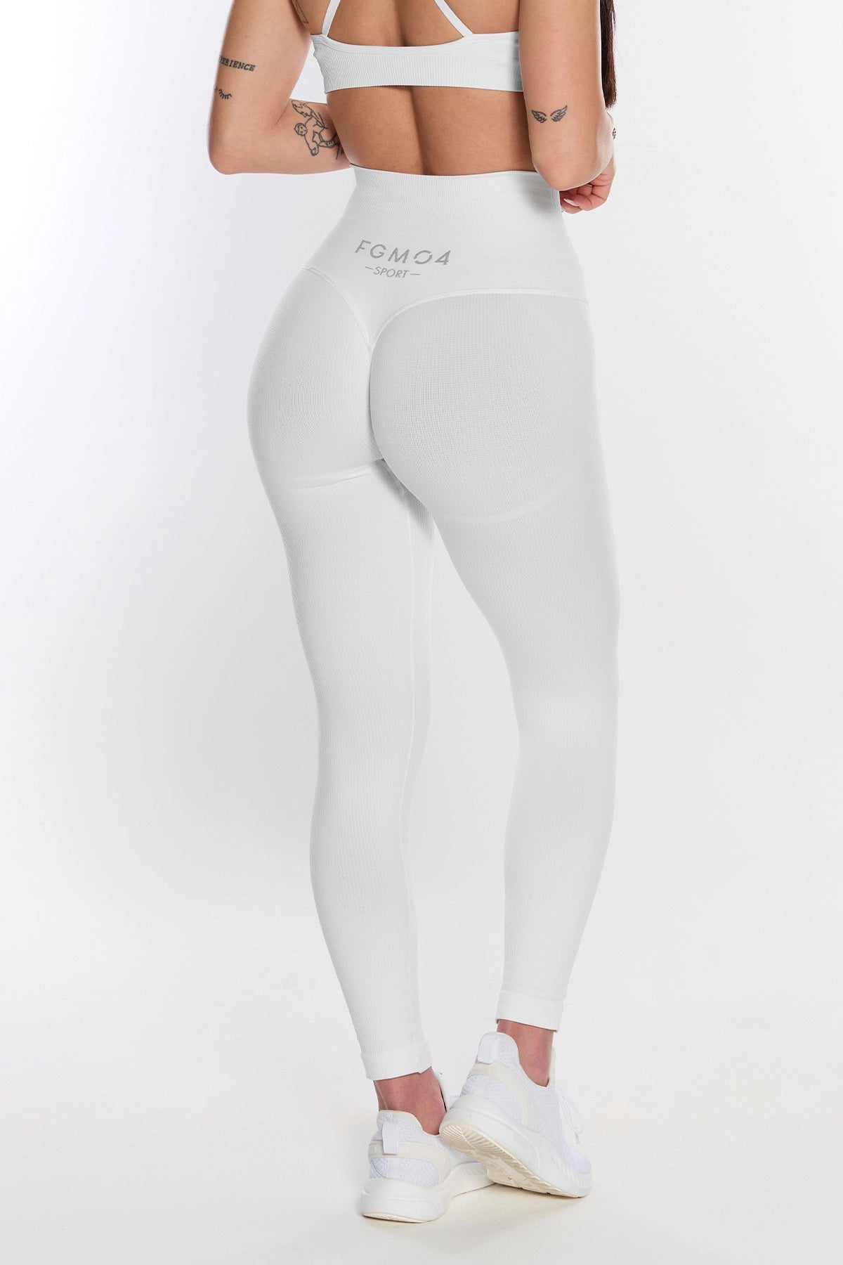 Leggings Push Up CALIPSO Bianco Costine - FGM04 - LEGGINGS ANTICELLULITE - fgm04