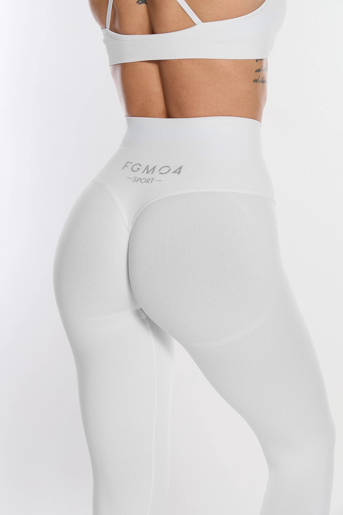 Leggings Push Up CALIPSO Bianco Costine - FGM04 - LEGGINGS ANTICELLULITE - fgm04