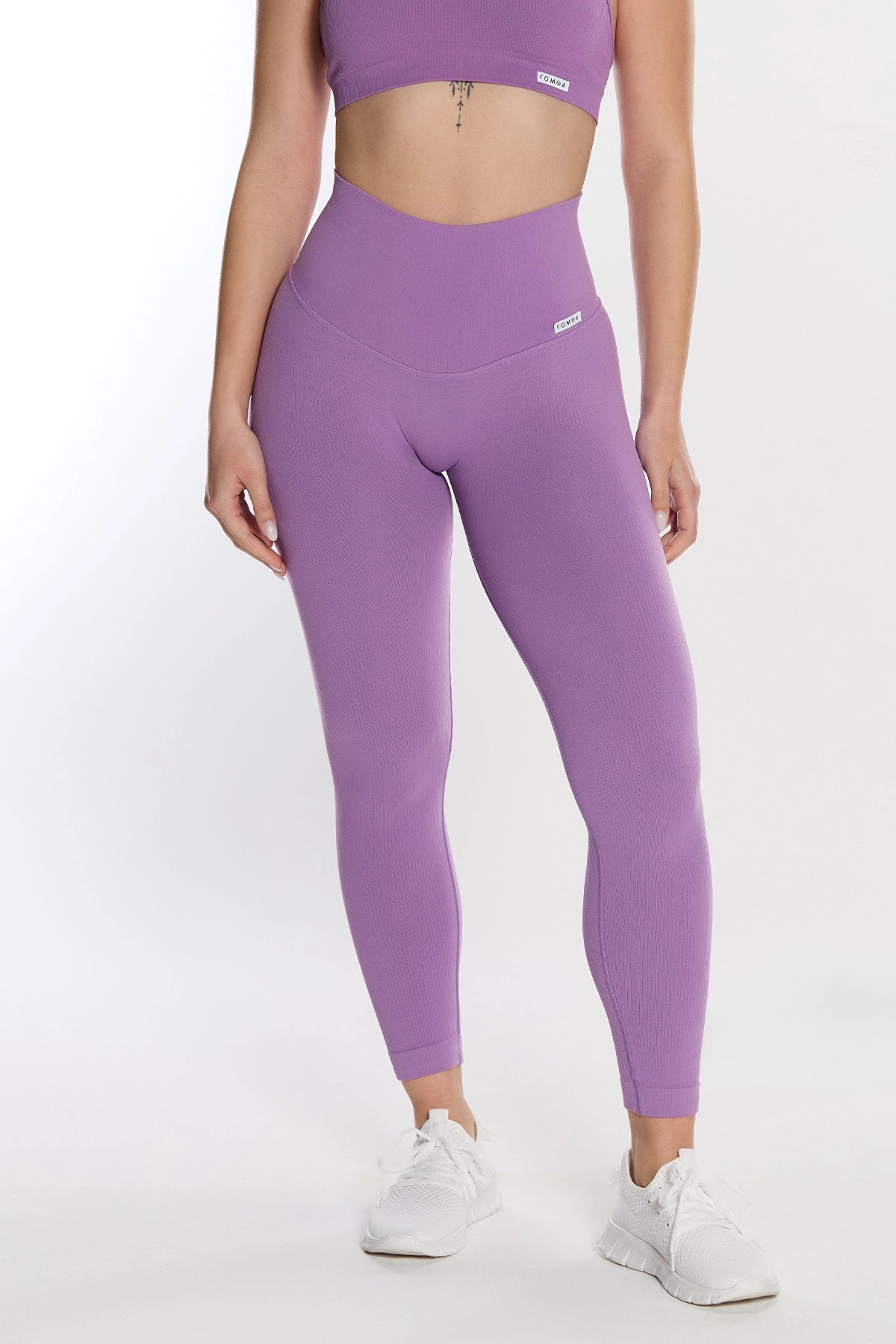 Leggings Push Up CALIPSO Violetto Costine - FGM04 - LEGGINGS ANTICELLULITE - fgm04