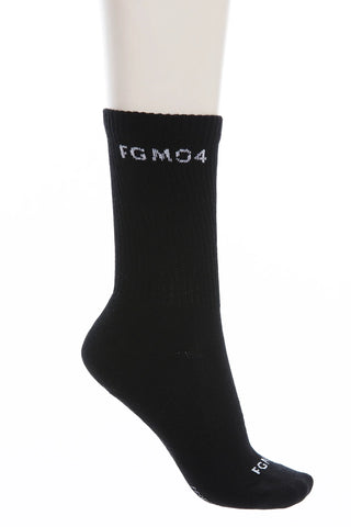 Calze Calzettoni sportivi cotone poliammide elastane elasticizzati FGM04 5 Pack (Taglia 40 - 45) Calzettoni Colore Nero - Fast Bundle - Linea Ikonic - fgm04