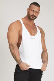 Weißes Stringer-Tanktop