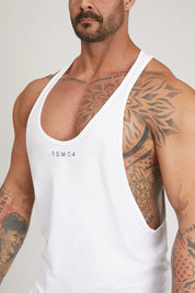 White Stringer Tank Top