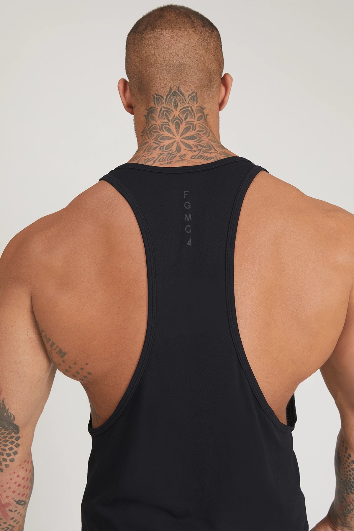 Black Stringer Tank Top