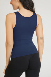 Tank top z szerokimi ramionami Fgm04 Midnight Blue