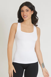 Canotta sportiva donna con tecnologia FIR a Spalla Larga Fgm04 Bianco - FGM04 - Maglie e Top - fgm04