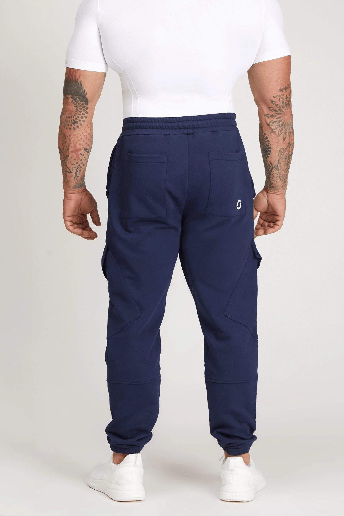 Pantaloni della tuta sportivi in cotone con tasconi laterali Pantalone Cargo FW 24/25 Blu Notte - FGM04 - Linea Ikonic Uomo - fgm04