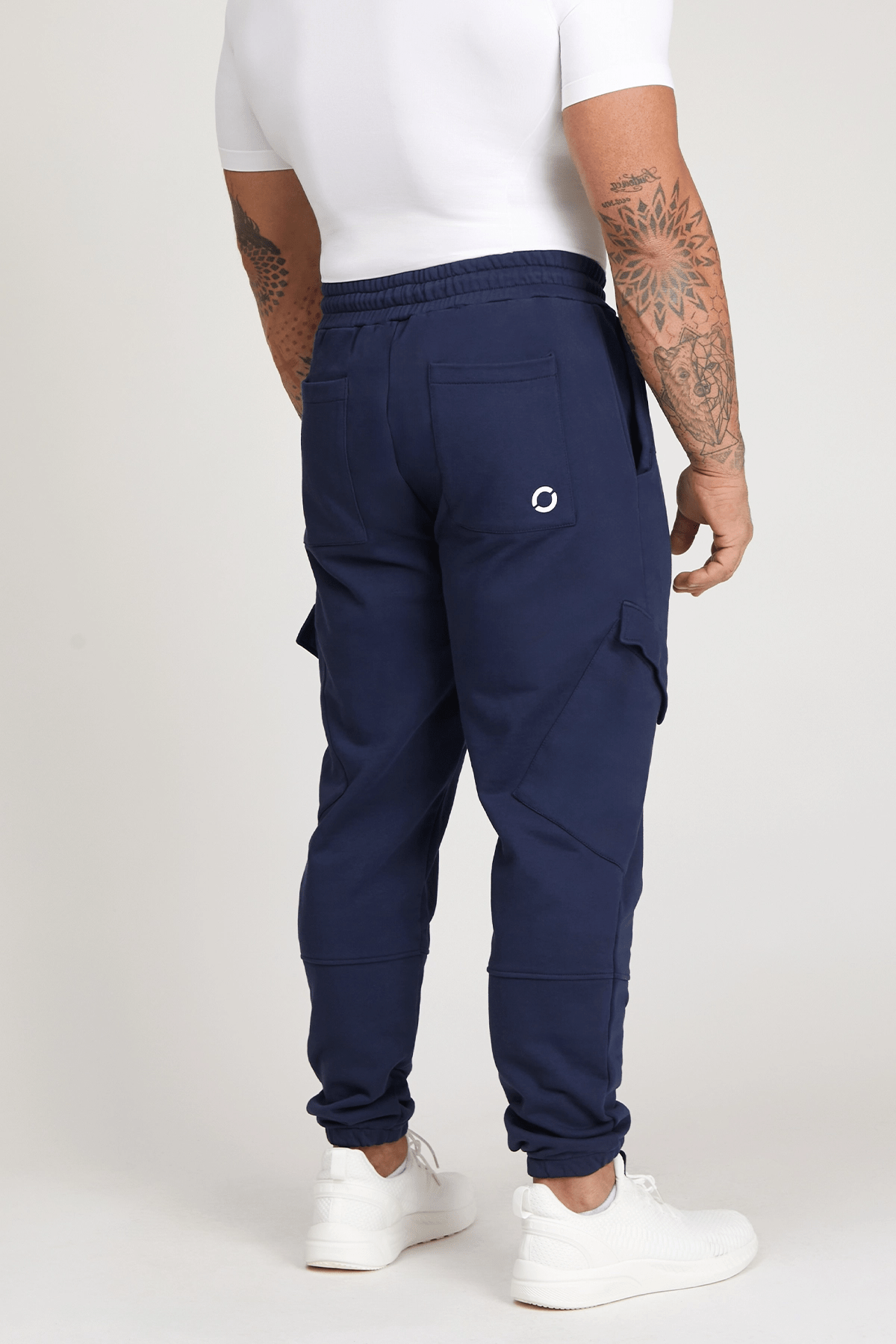 Pantaloni della tuta sportivi in cotone con tasconi laterali Pantalone Cargo FW 24/25 Blu Notte - FGM04 - Linea Ikonic Uomo - fgm04