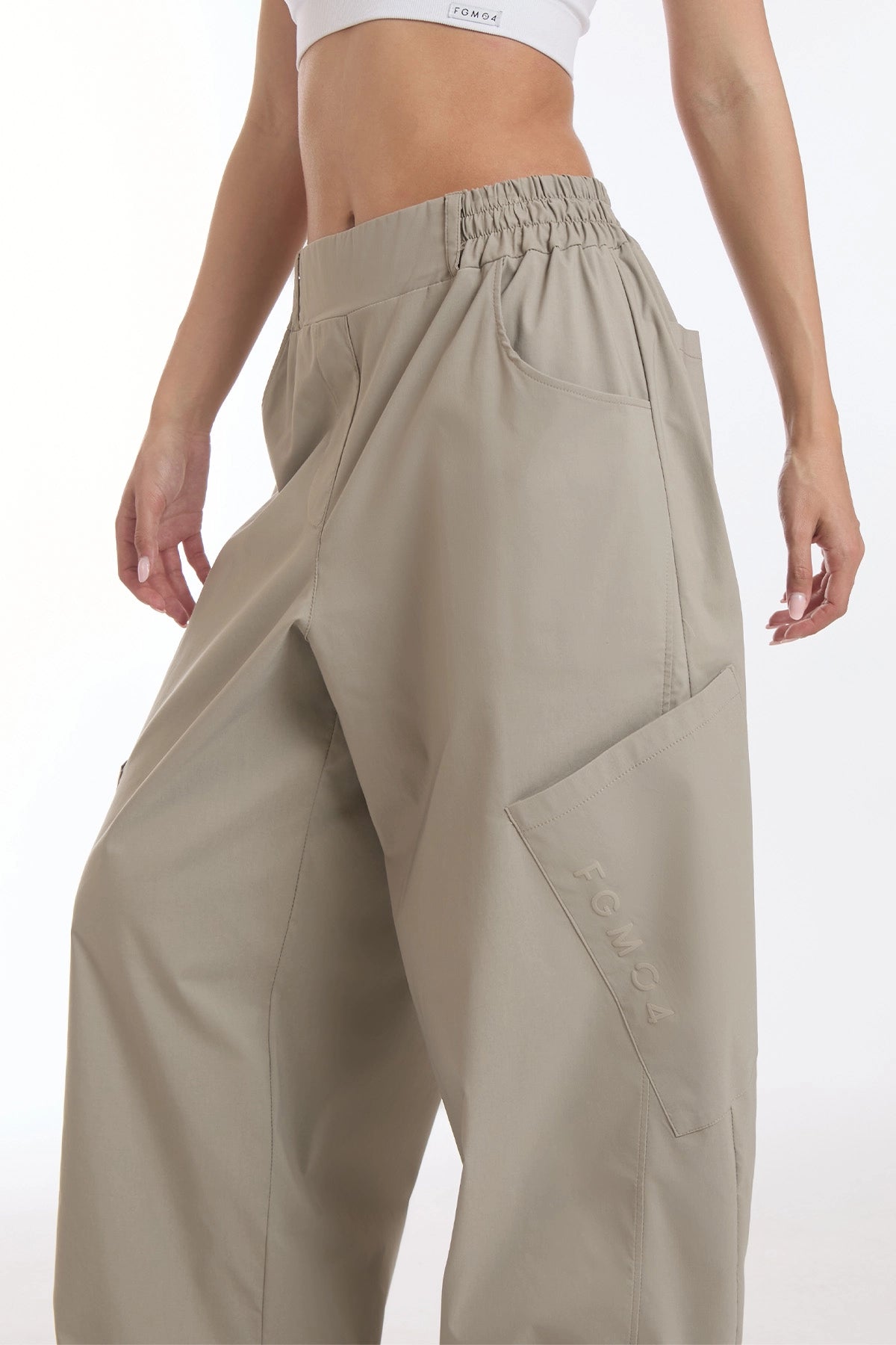 Pantalone Cargo Balloon Summer Grigio Fango