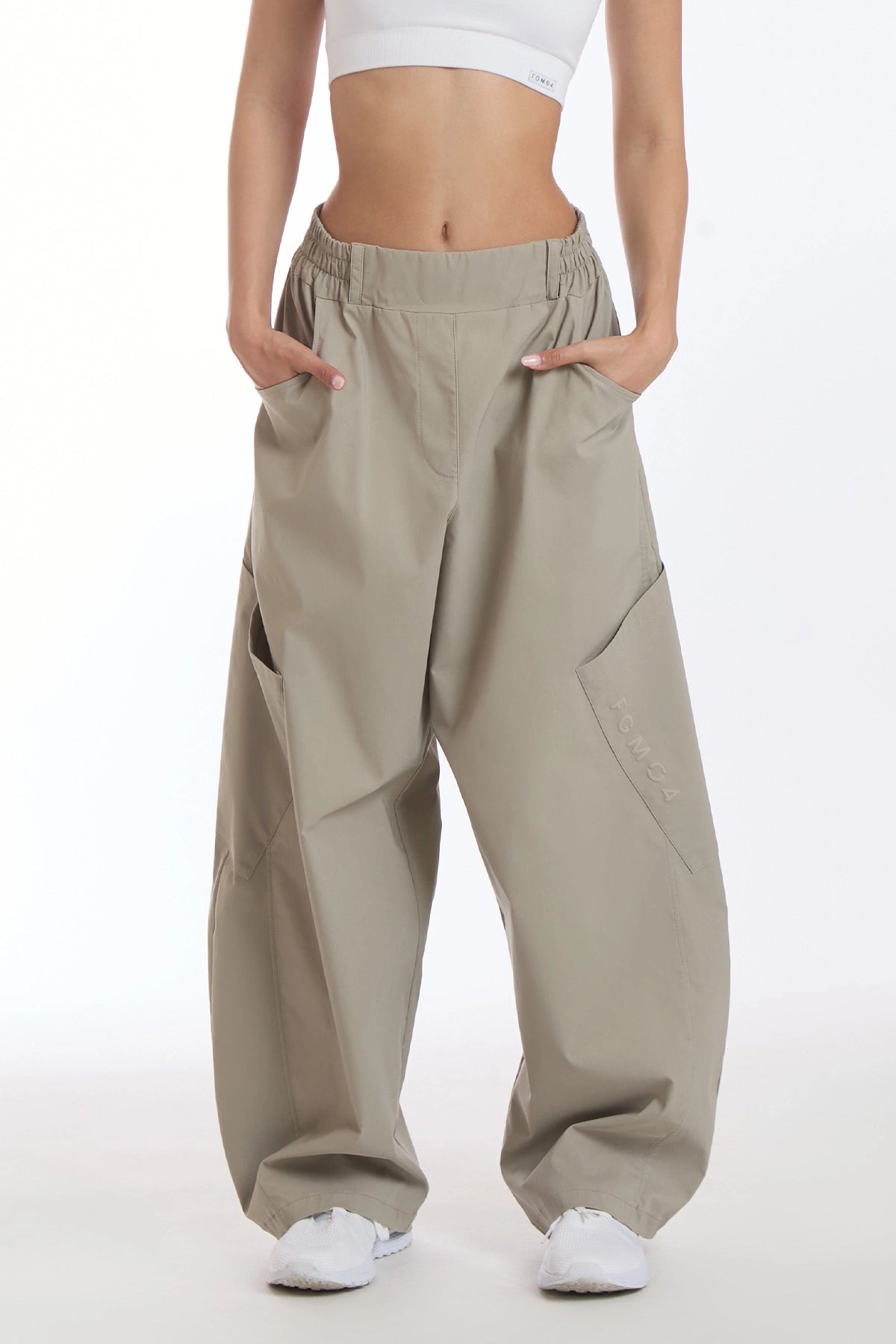 Pantalone Cargo Balloon Summer Grigio Fango