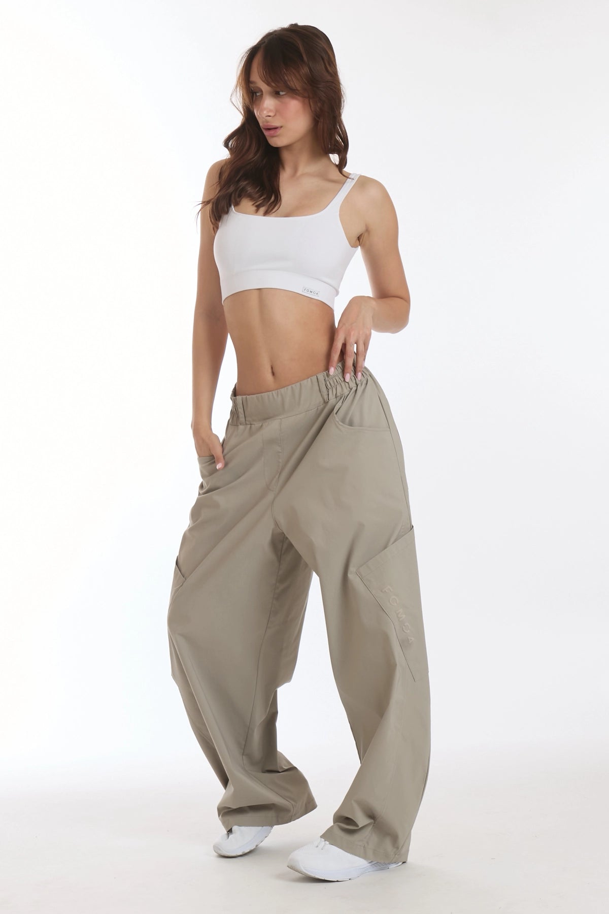 Pantalone Cargo Balloon Summer Grigio Fango