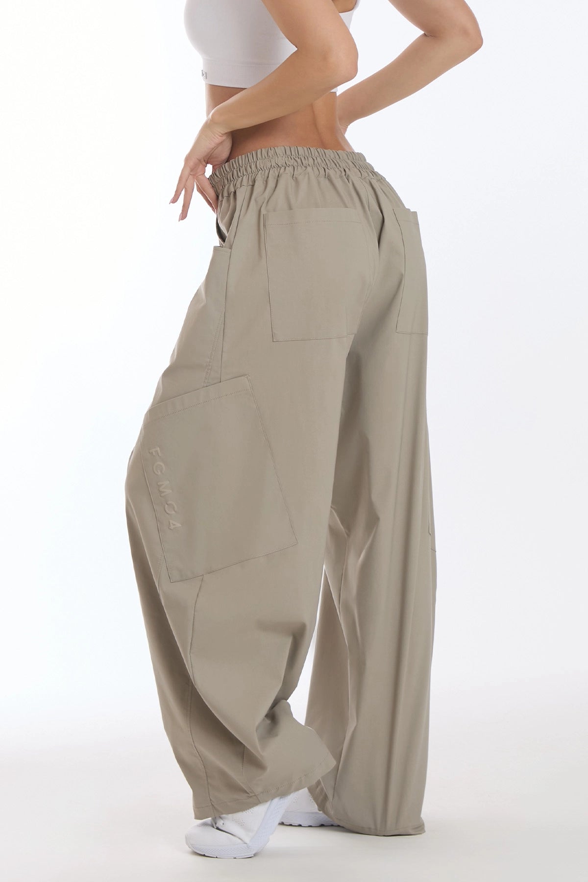 Pantalone Cargo Balloon Summer Grigio Fango