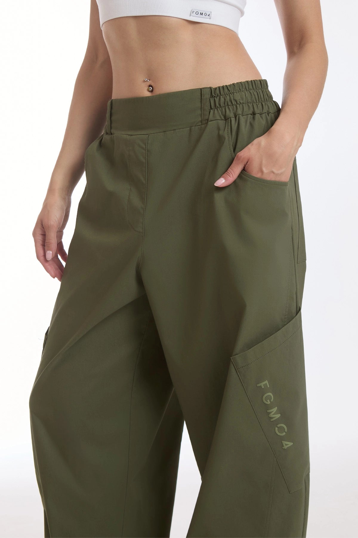 Pantalone Cargo Balloon Summer Verde Militare