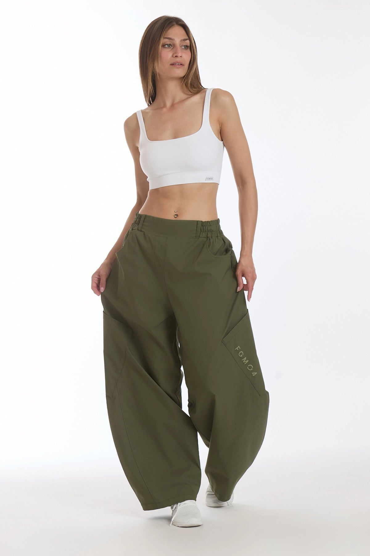 Pantalone Cargo Balloon Summer Verde Militare
