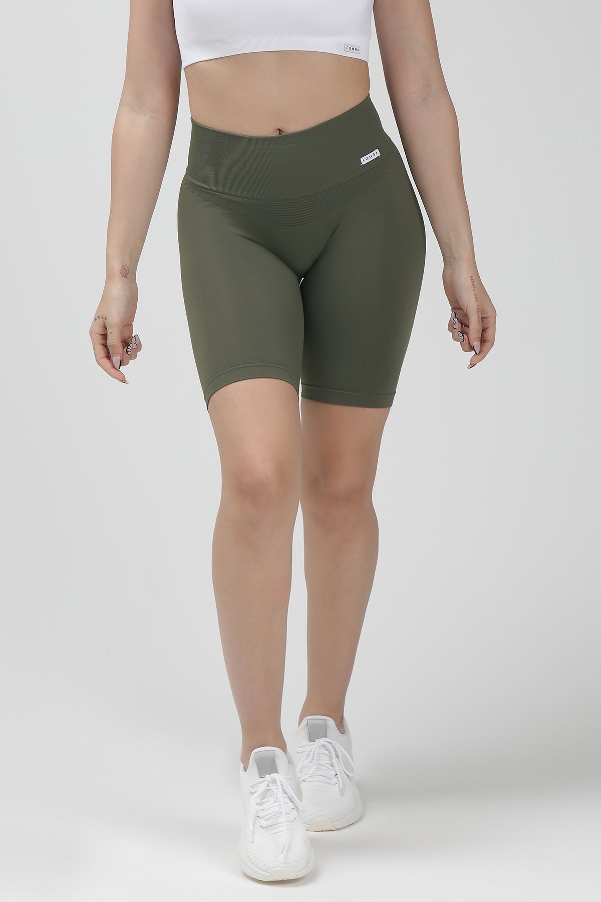Ciclisti sportivi con tecnologia FIR soft push up senza arricciatura Confidence CryoFir Verde Militare - FGM04 - LEGGINGS ANTICELLULITE - fgm04