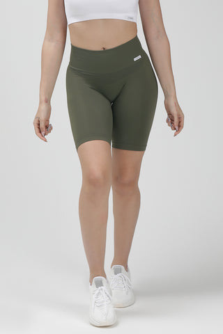 Ciclisti sportivi con tecnologia FIR soft push up senza arricciatura Confidence CryoFir Verde Militare - FGM04 - LEGGINGS ANTICELLULITE - fgm04